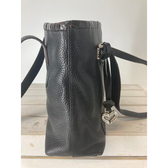 BRIGHTON D136855 MEIDUM BLACK PEBBLED LEATHER SHOULDER BAG - Picture 2 of 12